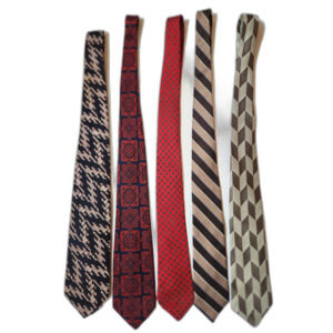 Men’s Tie Bundle (5) – Classic Patterns – Office / Business / Dress
